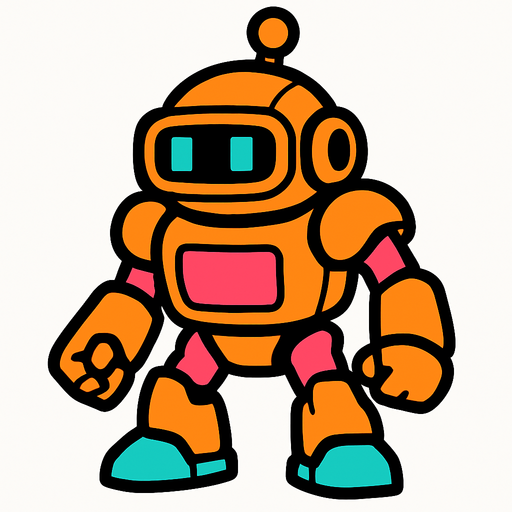 robot.
In-Game asset.  2d.  High contrast.  No shadows