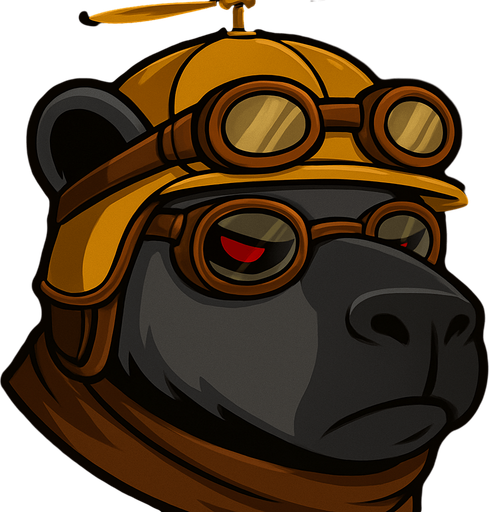 Ponle un gorro helicoptero dorado, no le quites las gafas.