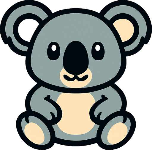 Koala.
In-Game asset.  2d.  High contrast.  No shadows