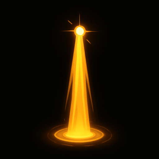 make a little beam of light.
In-Game asset.  2d.  High contrast.  No shadows