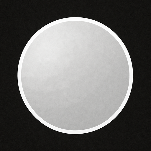 half transparent white and complately round thing.
In-Game asset.  2d.  High contrast.  No shadows