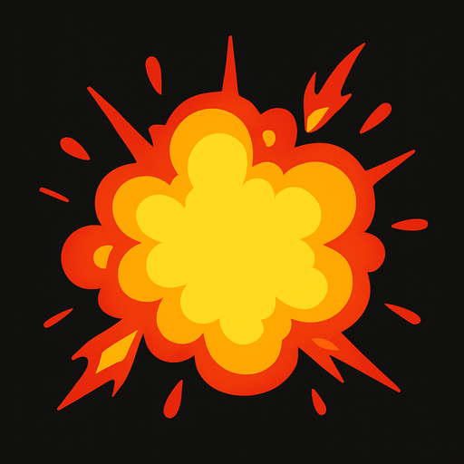 2d explosion effect.
In-Game asset.  2d.  High contrast.  No shadows