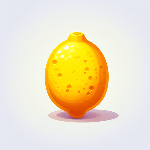 yellow lemon.
Single Game Texture. In-Game asset. 2d. Blank background. High contrast. No shadows.