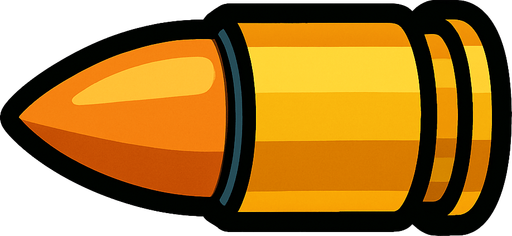 bullet.
In-Game asset.  2d.  High contrast.  No shadows