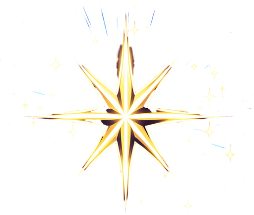Star illustration shinny.
Single Game Texture.  Blank background.  High contrast.  No shadows