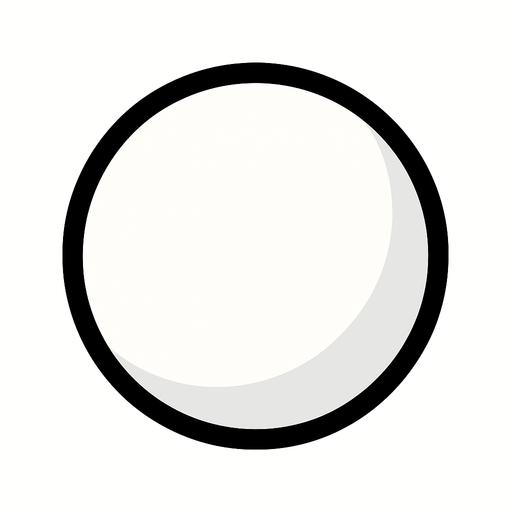small white ball.
In-Game asset.  2d.  High contrast.  No shadows
