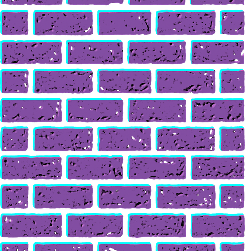 Textura de pared de ladrillos estilo años 80. 9:16.
In-Game asset.  2d.  High contrast.  No shadows