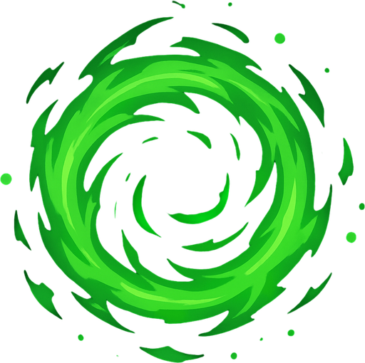 auraGreen top view.
In-Game asset.  2d.  High contrast.  No shadows