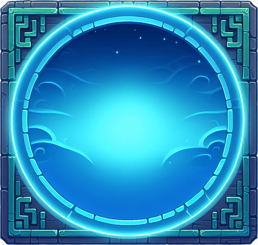 friut ninja game backround with dark blue viggnett at corners and sky blue in the middle glowing board.
Single Game Texture.  In-Game asset.  2d.  Blank background.  High contrast.  No shadows