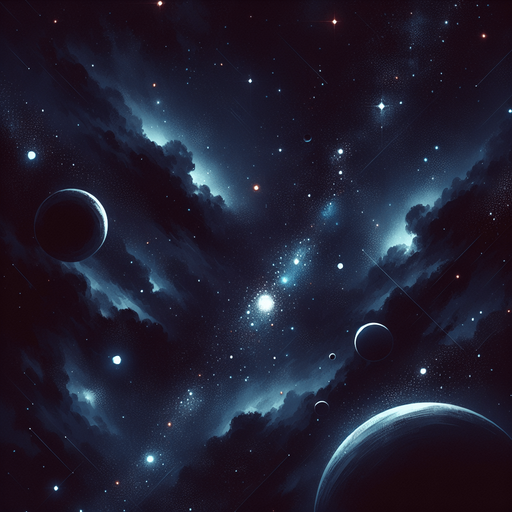 the space with stars and planets
make it darker.
Single Game Texture. In-Game asset. 2d. Blank background. High contrast. No shadows.