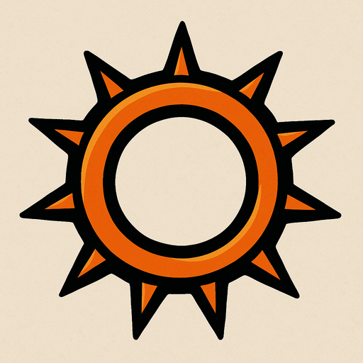 circular spike.
In-Game asset.  2d.  High contrast.  No shadows