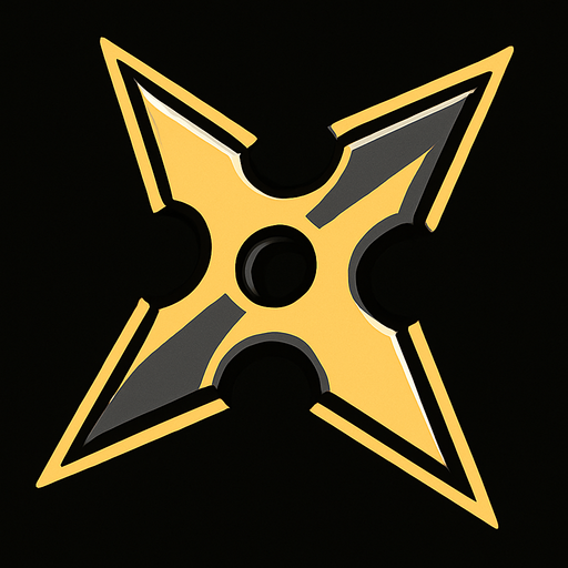 Shuriken no background.
In-Game asset.  2d.  High contrast.  No shadows