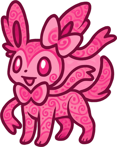 PATTERNED PINK
TOP POKEMON,.
In-Game asset.  2d.  High contrast.  No shadows