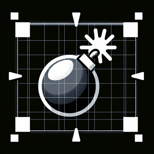 firing Bomb Asset firing on top of the bomb thread: Approximately 512x512 pixels. Consistent with fruit sizes to maintain visual coherence..
Single Game Texture.  In-Game asset.  2d.  Blank background.  High contrast.  No shadows