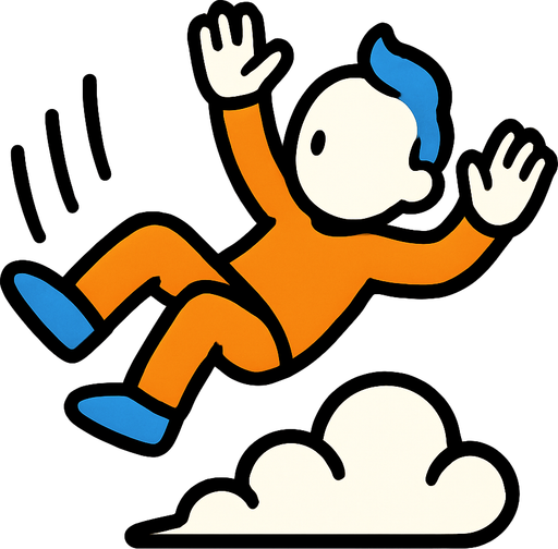 Slow fall.
In-Game asset.  2d.  High contrast.  No shadows