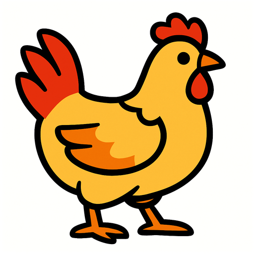Tavuk.
In-Game asset.  2d.  High contrast.  No shadows