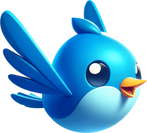 A happy little bluebird flying..
Single Game Texture. In-Game asset. 2d. Blank background. High contrast. No shadows.