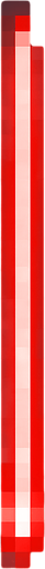 A bright red laser beam for a 2D arcade breakout game.
It should be a narrow vertical beam, glowing with energy and fading slightly toward the tip.
Style: pixel-art or retro arcade effect.
Straight line, no curve.
Transparent background, top-down view.
Use neon red with a light glow.
Resolution: 16x64 px or 32x128 px..
In-Game asset.  2d.  High contrast.  No shadows