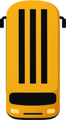 bir otobüsün üstten görünümünü buna benzer şekilde yap