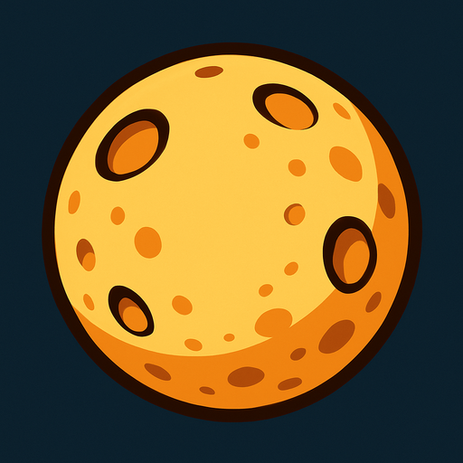moon.
In-Game asset.  2d.  High contrast.  No shadows