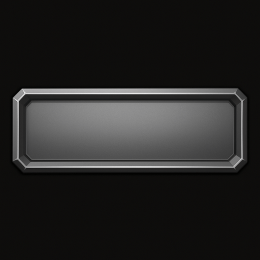 200x800 inset corners box gray shiny.
In-Game asset.  2d.  High contrast.  No shadows