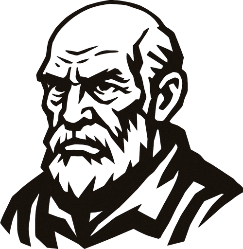 old man.
In-Game asset.  2d.  High contrast.  No shadows