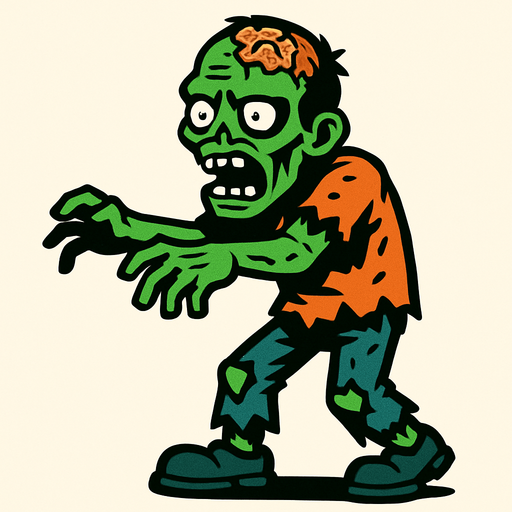 zombie.
In-Game asset.  2d.  High contrast.  No shadows