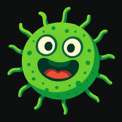 3d bakteri yuvarlak.
In-Game asset.  2d.  High contrast.  No shadows