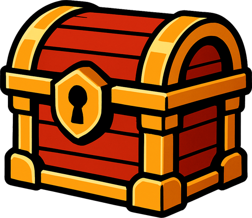 cofre.
In-Game asset.  2d.  High contrast.  No shadows