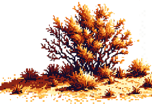 desert bush.
video game sprite