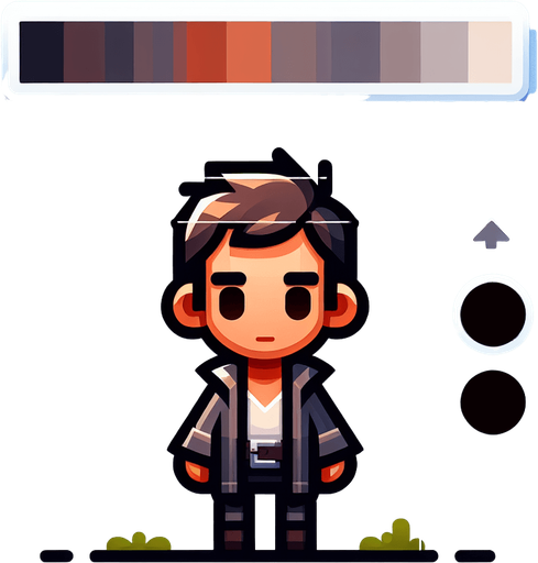 Human.
Single Game Texture. In-Game asset. 2d. Blank background. High contrast. No shadows.