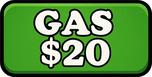 Make button green and change test to say 'Gas $20'