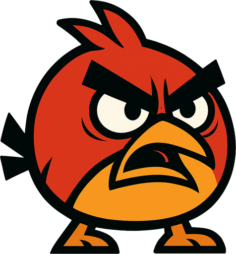 Düşman angry birdse benzesin.
In-Game asset.  2d.  High contrast.  No shadows