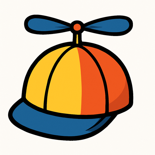 Propeller hat.
In-Game asset.  2d.  High contrast.  No shadows