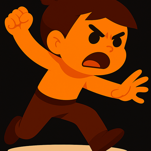 bire bir aynı çocuk taş fırlatma posizyonunda elinde taş olmasın ama