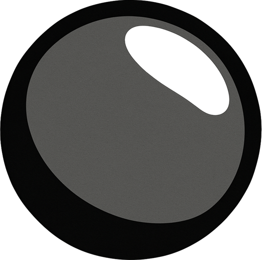Grey ball.
In-Game asset.  2d.  High contrast.  No shadows