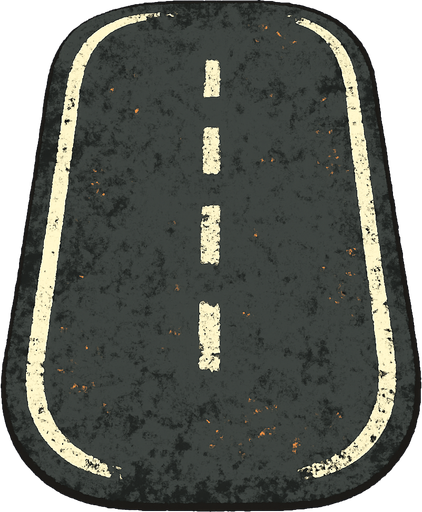 PISTA DESPINTADA.
In-Game asset.  2d.  High contrast.  No shadows