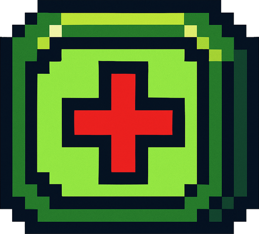 paquete de salud  de pixeles.
In-Game asset.  2d.  High contrast.  No shadows