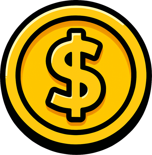 Coin.
In-Game asset.  2d.  High contrast.  No shadows