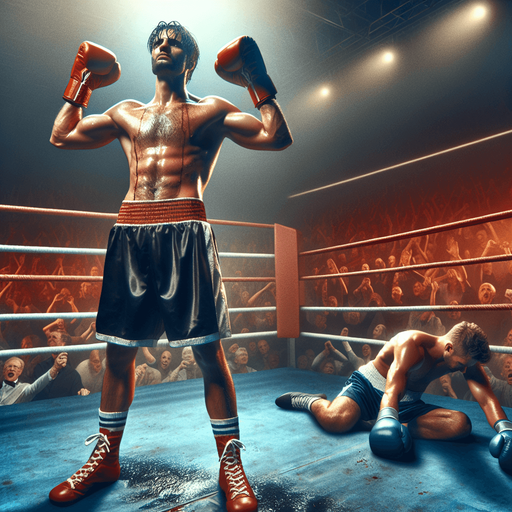 A boxer has lost the match..