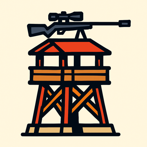 sniperTowerAsset.
In-Game asset.  2d.  High contrast.  No shadows
