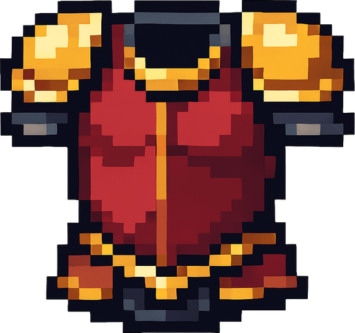 armor pixel art.
In-Game asset.  2d.  High contrast.  No shadows