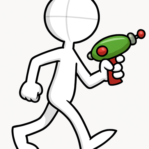 Add alien laser gun in hand
