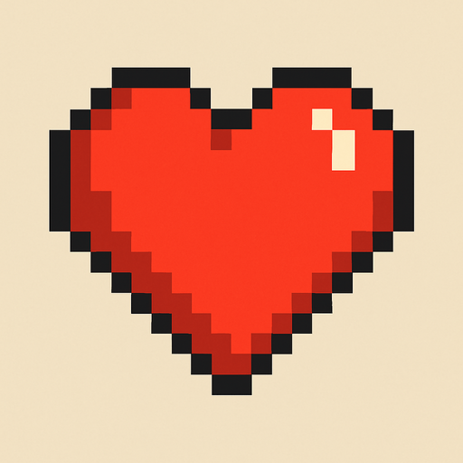Pixelart healt thing. Simple.
In-Game asset.  2d.  High contrast.  No shadows