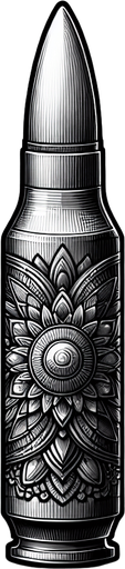 Bullet.
Single Game Texture. In-Game asset. 2d. Blank background. High contrast. No shadows.