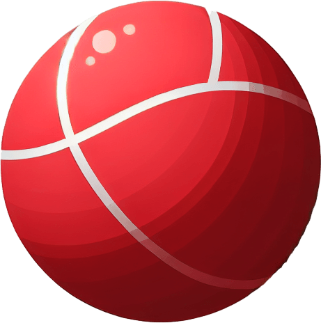 red ball.
Single Game Texture. In-Game asset. 2d. Blank background. High contrast. No shadows.