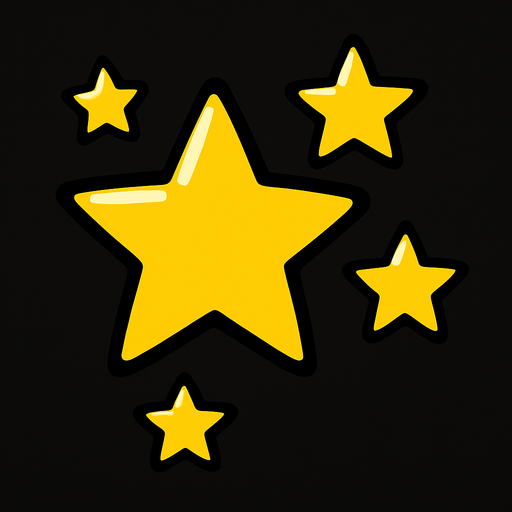 Stars.
In-Game asset.  2d.  High contrast.  No shadows