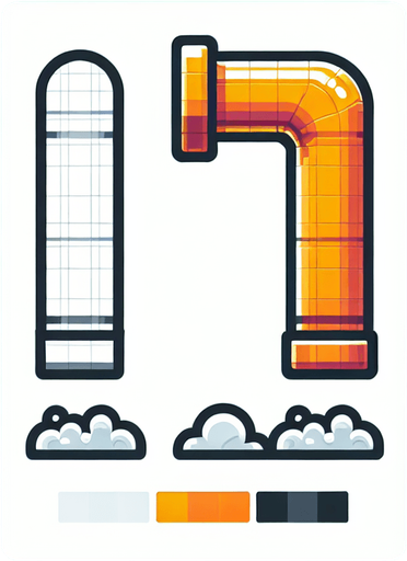 Flappy Bird Game Single Design Pipe.
Single Game Texture. In-Game asset. 2d. Blank background. High contrast. No shadows.