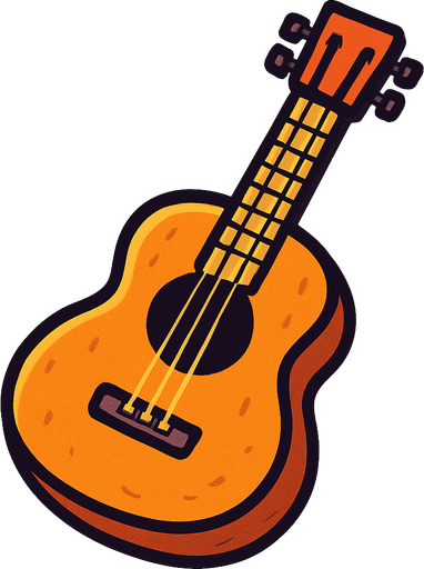 Gitar.
In-Game asset.  2d.  High contrast.  No shadows