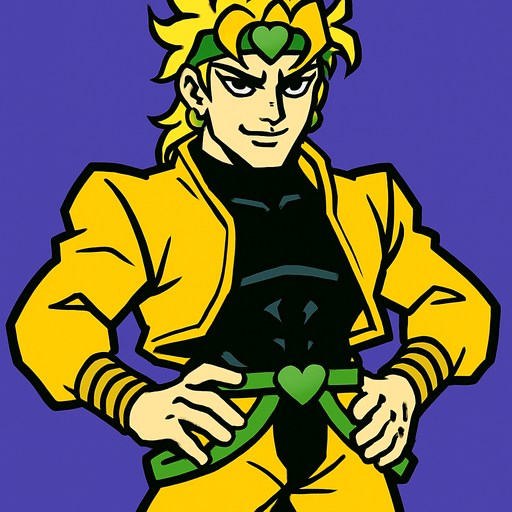 Dio.
In-Game asset.  2d.  High contrast.  No shadows